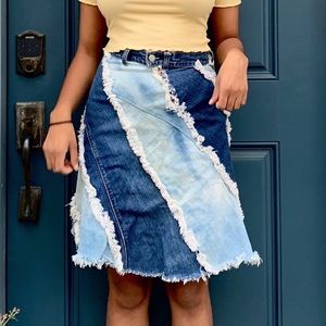 70s Levi’s Patchwork Denim Skirt
